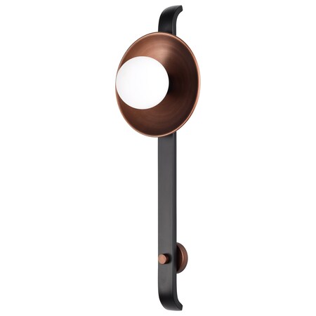Nuvo Colby 1-Light Wall Sconce Matte Black and Antique Copper 60/7740
